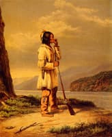 Calling Moose, "Huron" Indian
