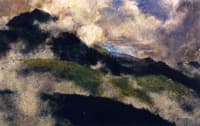 Alpine Landscape with Rising Fog