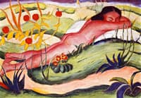 Nude Lying among Flowers