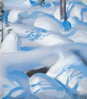 Snow-covered rocks