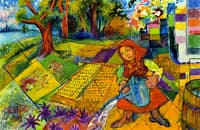 Woman with Watering Can