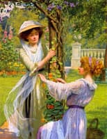 Young Woman in a Flower Garden