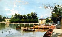 View of the Jetty in the Retiro Gardens, Madrid