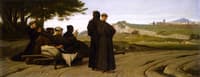 Saint Francois d'Assise Transporte Mourant a Sainte-Marie des Agnes, Benit la Ville d'Assise