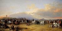 The Caledonian Coursing Meeting near the Castle of Ardrossan, the Isle of Arran in the Distance