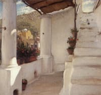 The Staircase of a House at Capri