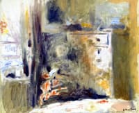 Interior with Woman Sewing