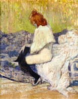 Red-Headed Woman Sitting on the Couch (Justine Dieuhl)