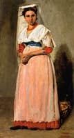 Standing Italian Woman from Albano in Festive Costume
