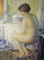 Woman in a boudoir