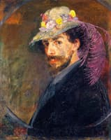 Self-Portrait with Flowered Hat