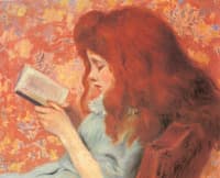 Girl reading a book