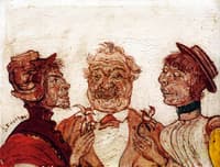Monsieur and Madame Rousseau Speaking with Sophie Yoteko