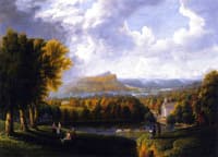 View of the Hudson River from Tarrytown, Old Dutch Church, Beekman Manor House