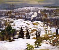 Snow Scene with Train