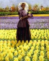 Woman in a Field of Hyacinths