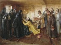 Czar Ivan the Terrible with Archpriest Kirill