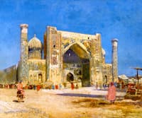 The Sher-Dor Madrassah, Samarkand, Uzbekistan