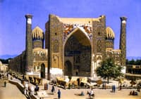 Sher-Dor Madrassah on the Registan Square in Samarkand