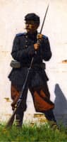 Turkestan Soldier in Winter Uniform