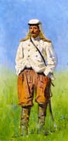Turkestan Officer in Full Campaign Dress