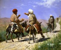 Mullah Rahmin and Mullah Kerim Quarelling on the Way to the Bazaar