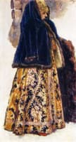 Boyaryshnia in a Violet Quilted Jacket (study)