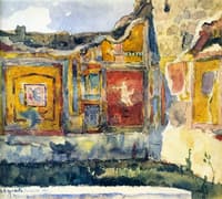 Pompeii. Frescoed Walls of a House