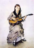 Sophia Kropotkina with a Guitar