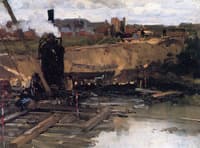 Steam Machine in a Building Excavation