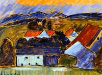 Landscape with Red Roof