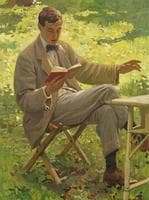 Alfred Munnings reading