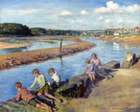 Young anglers at Hayle