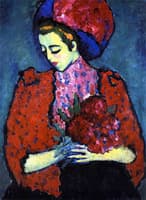 Young Woman with Peonies