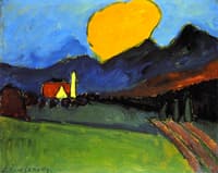 Murnau - Landscape, Orange Cloud