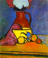 Brown Jug with Fruit