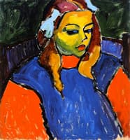 Girl with Green Face