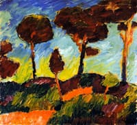 Stormy Pine Trees at Prerow