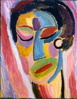Mystical Head: Closed Eyes