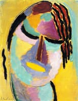 Mystical Head: Yellow Mouth within Violet