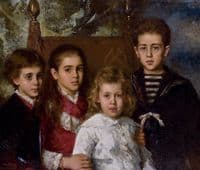 Portrait of the children of Paul Demidoff