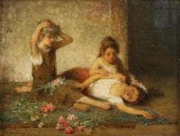 Girls with flowers