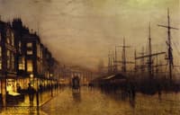Glasgow Docks by Moonlight