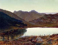 Blea Tarn, First LIght, Langdale Pikes in the Distance