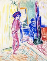 Marquet Painting a Nude in Manguin's Studio