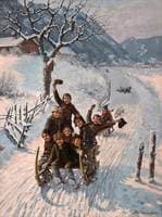 Children Sledding