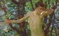 Half length study of a boy