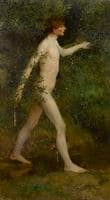 A woodland bather