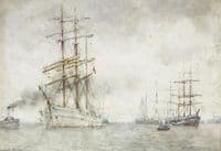 A Norwegian windjammer in Falmouth Roads