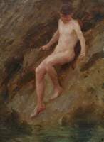 Nude Boy on a Rock